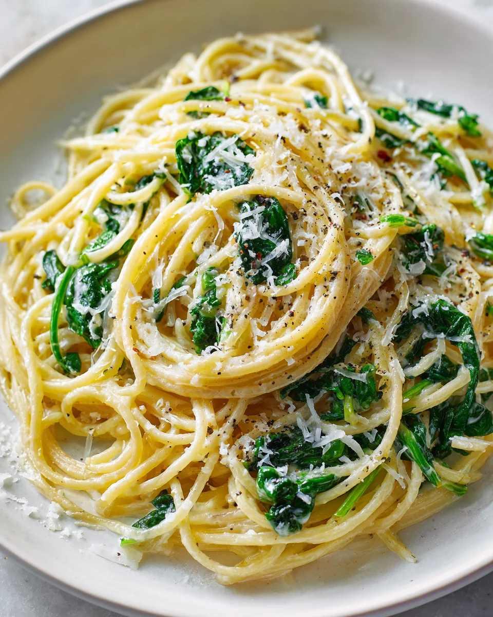 Lemon Butter Spinach Spaghetti: Quick & Easy Dinner