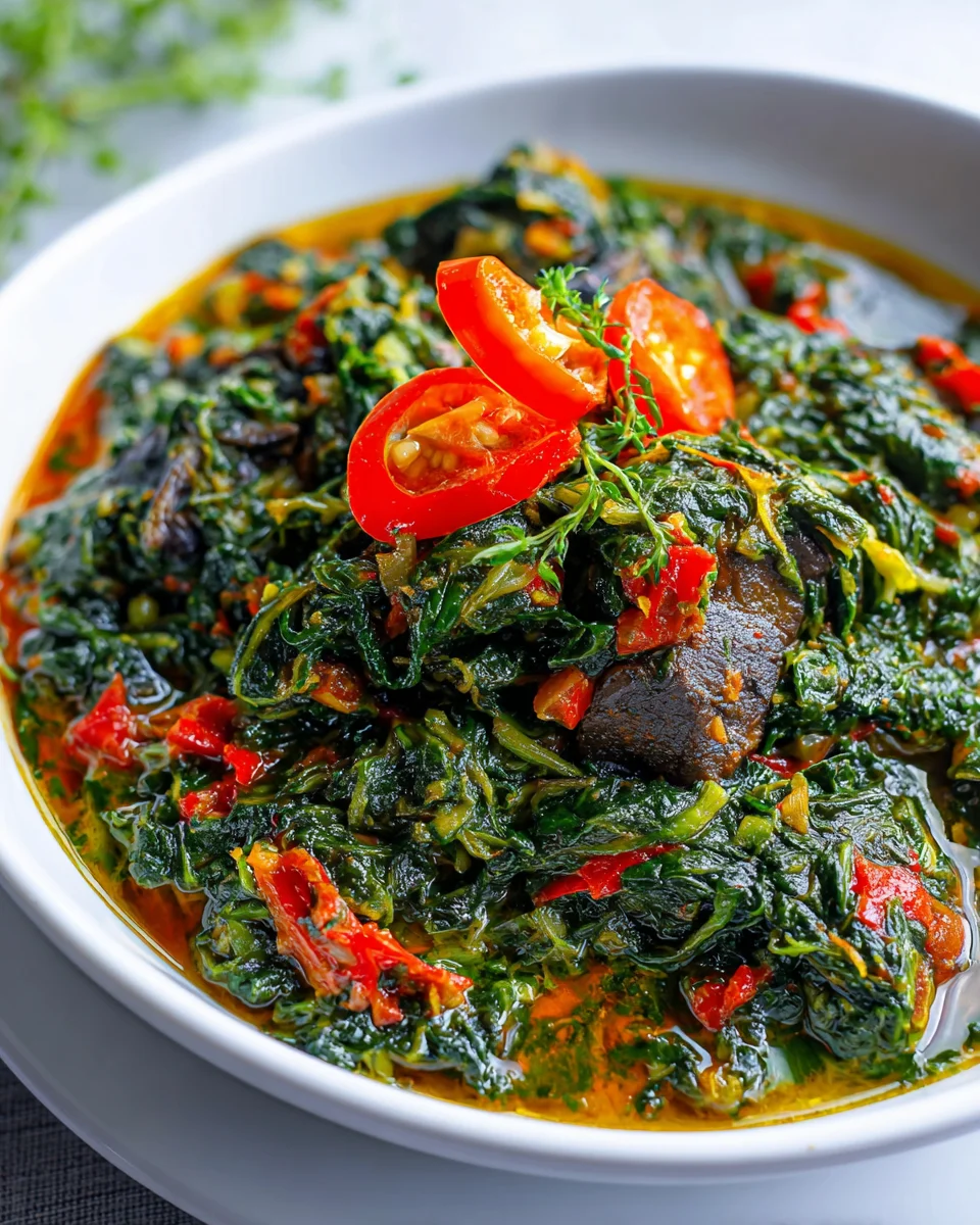 Savory Efo Riro: Nigerian Spinach Stew with Beef