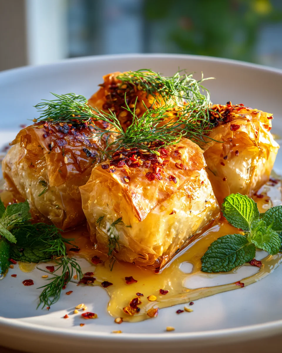 Best Oven Fried Feta Rolls: Crispy & Chili Honey Glazed
