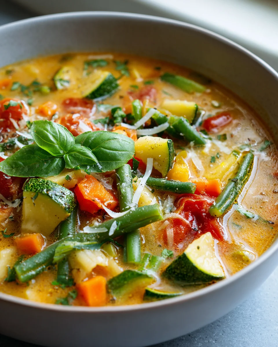 Hearty Vegetable Minestrone Soup Recipe – Easy & Healthy