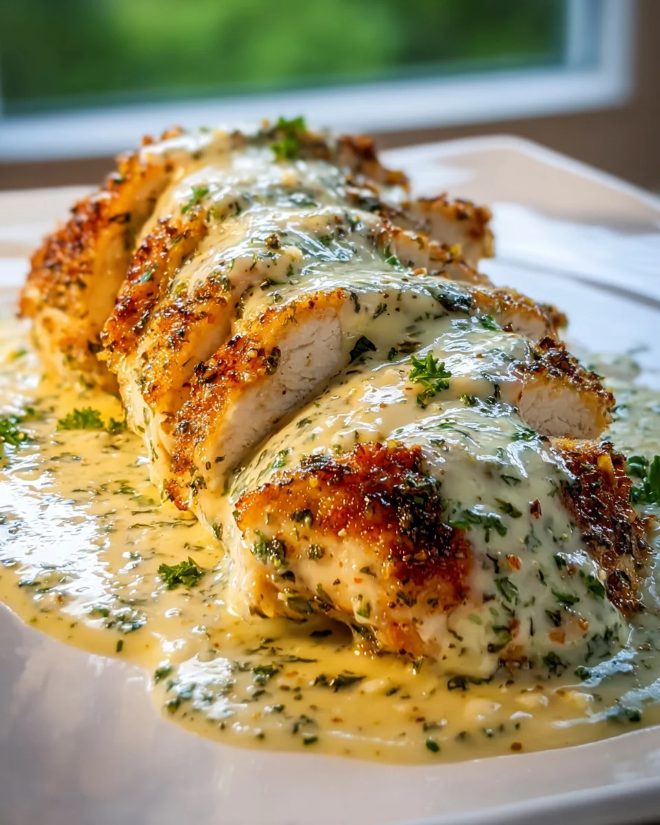 Delicious Baked Caesar Chicken & Creamy Parmesan Sauce
