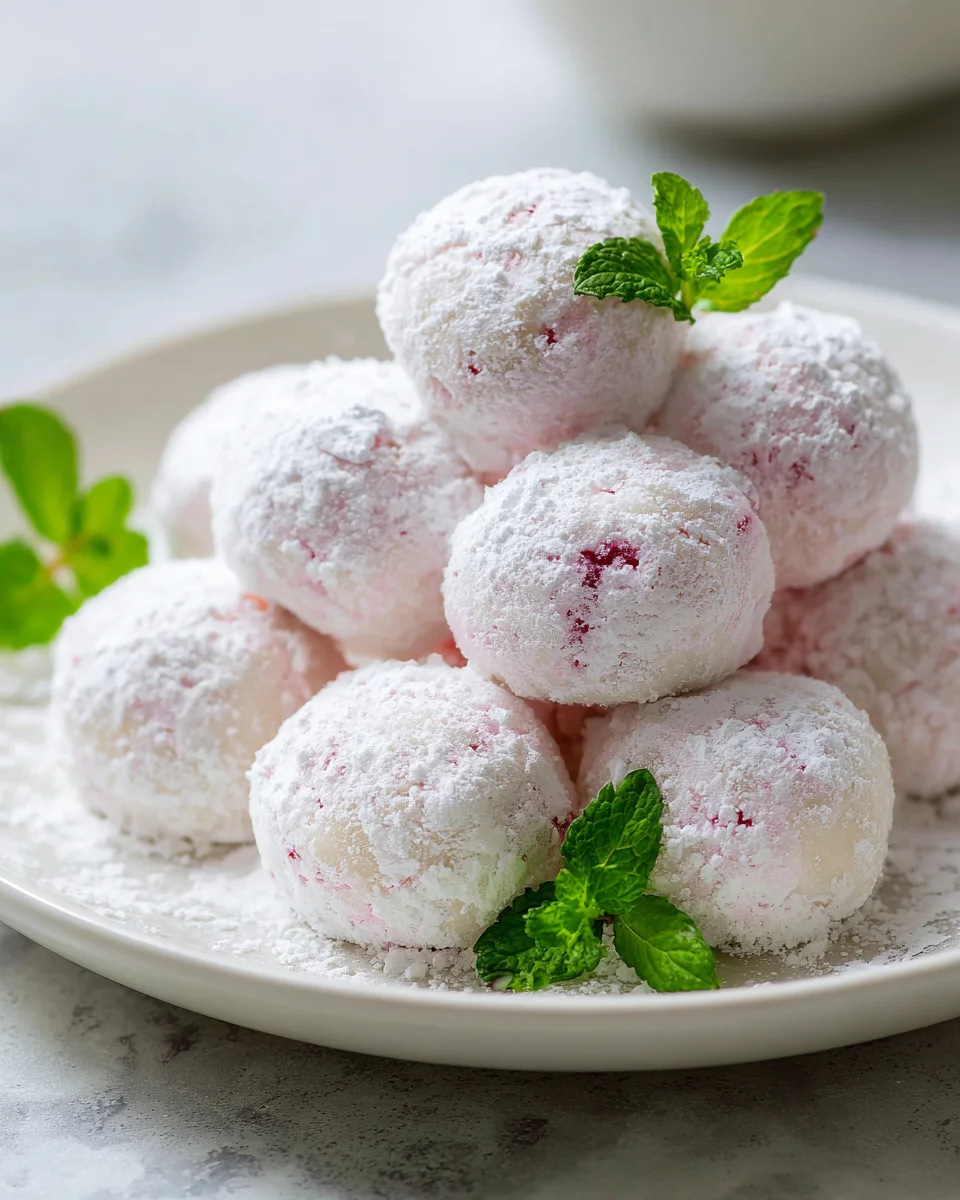 Easy Peppermint Condensed Milk Snowballs No-Bake Recipe