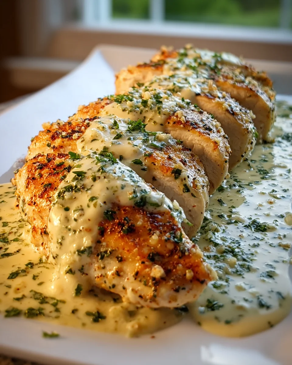 Delicious Baked Caesar Chicken & Creamy Parmesan Sauce