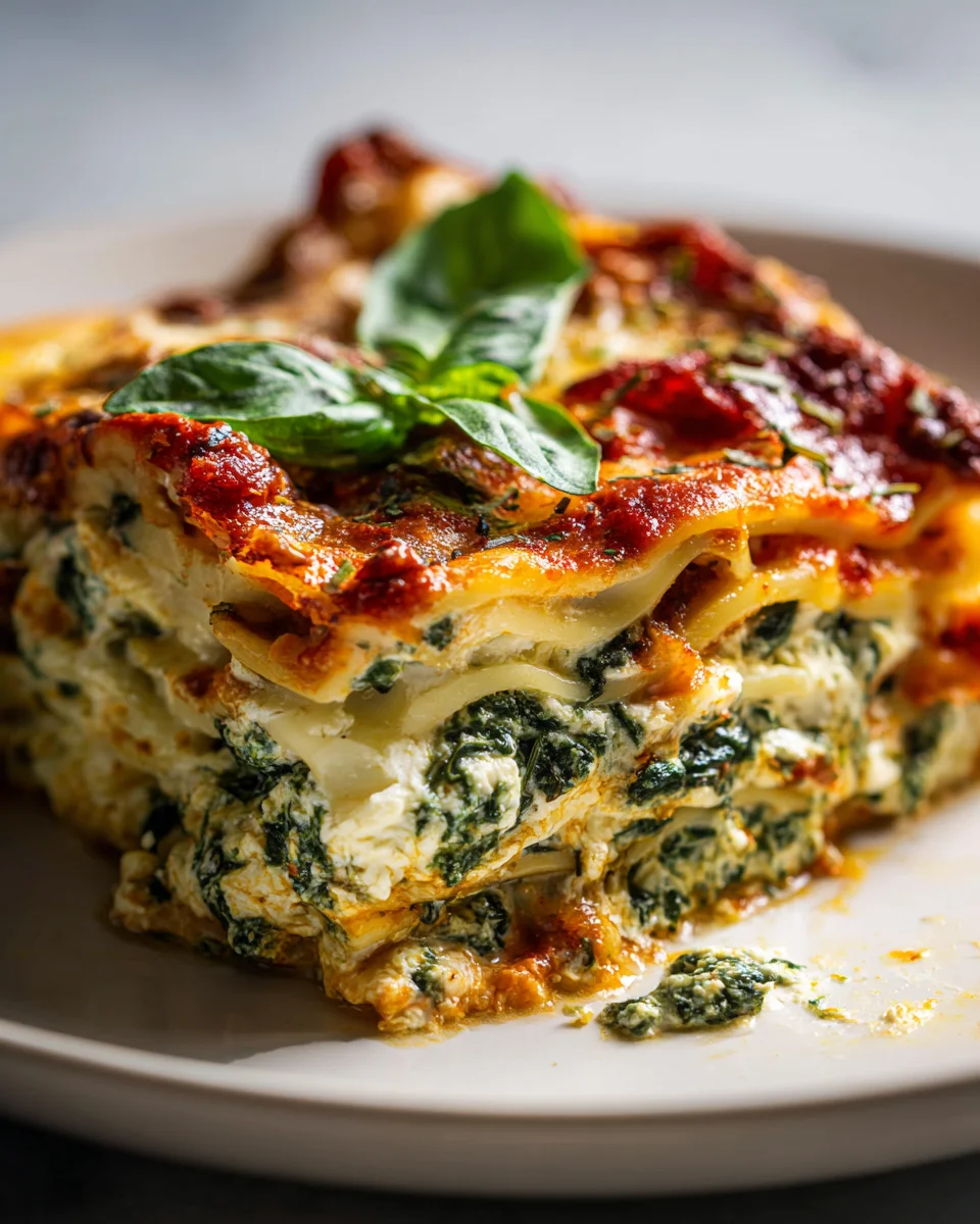 Classic Spinach & Ricotta Lasagna - Vegetarian Family Meal