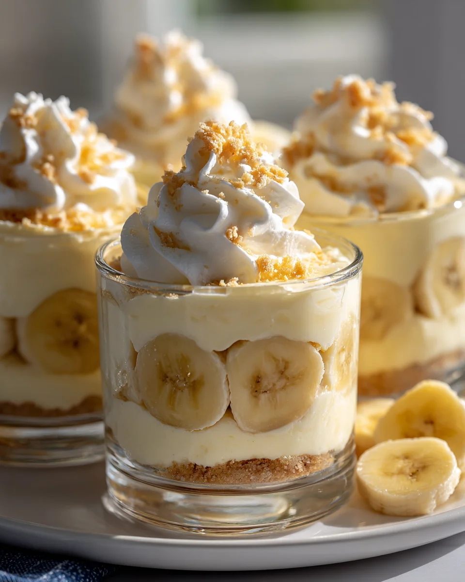 No Bake Banana Pudding Cheesecake Cups - Easy & Delicious!