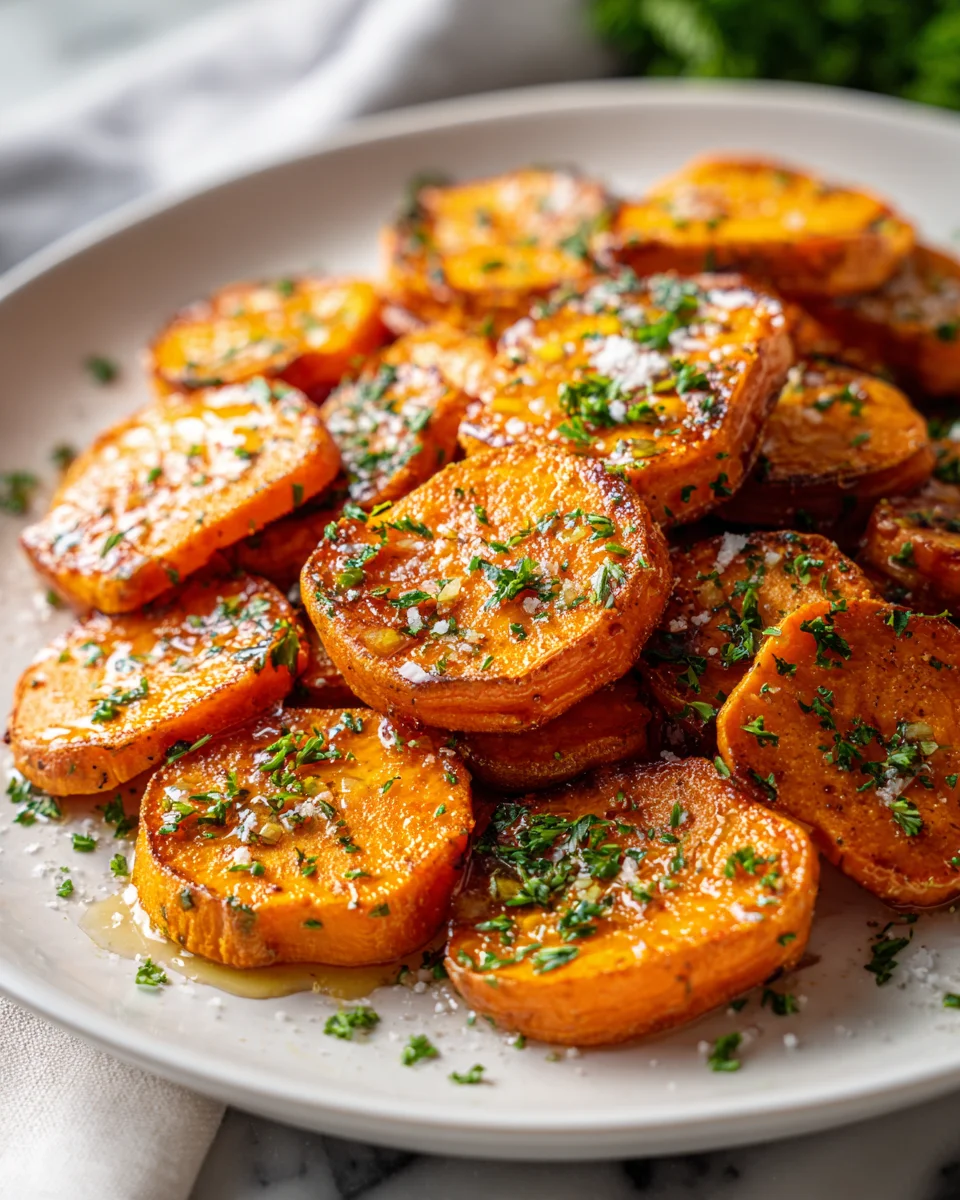 Honey-Drizzled Roasted Sweet Potato Medallions