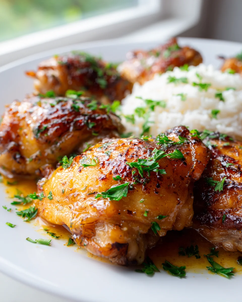 Sweet and Sticky Honey Butter Chicken Thighs