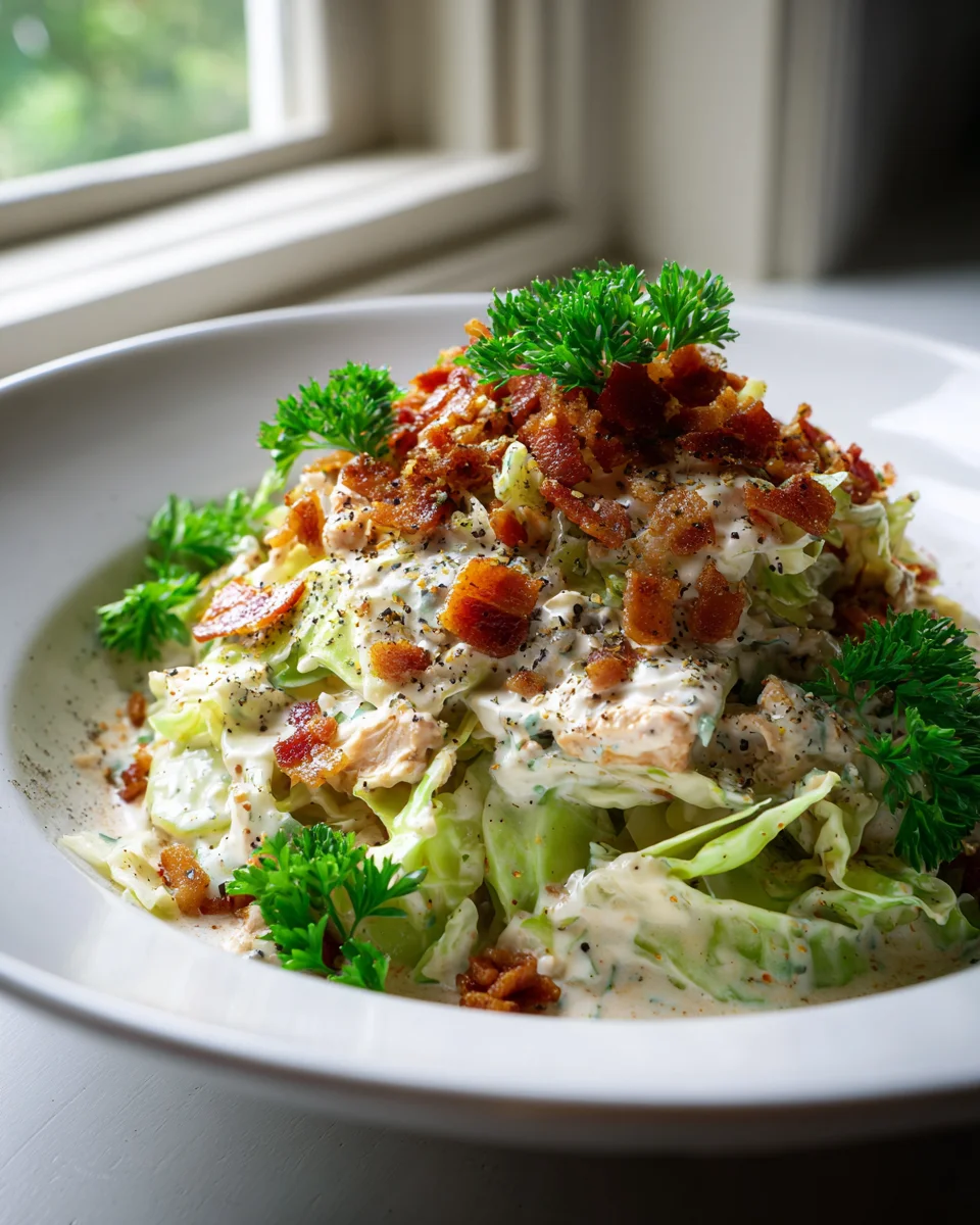 Creamy Chicken Bacon Ranch Cabbage Bowls: Easy Recipe!