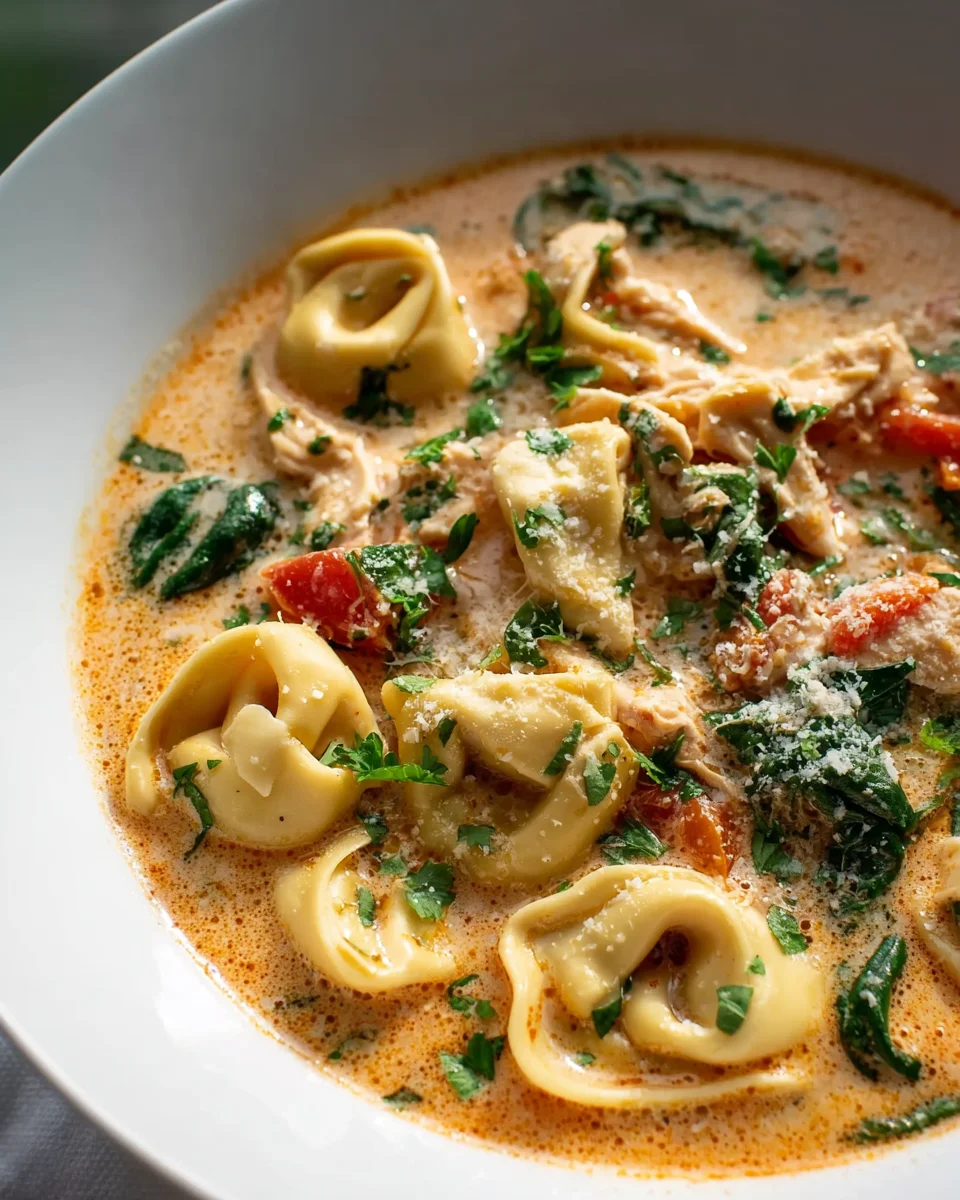 Creamy Chicken Tortellini Soup: Comfort in Every Bowl!