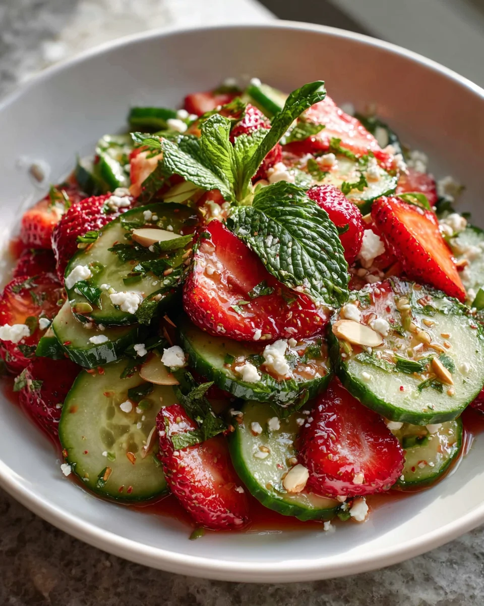 Refreshing Cucumber Strawberry Salad Recipe for Summer Bliss