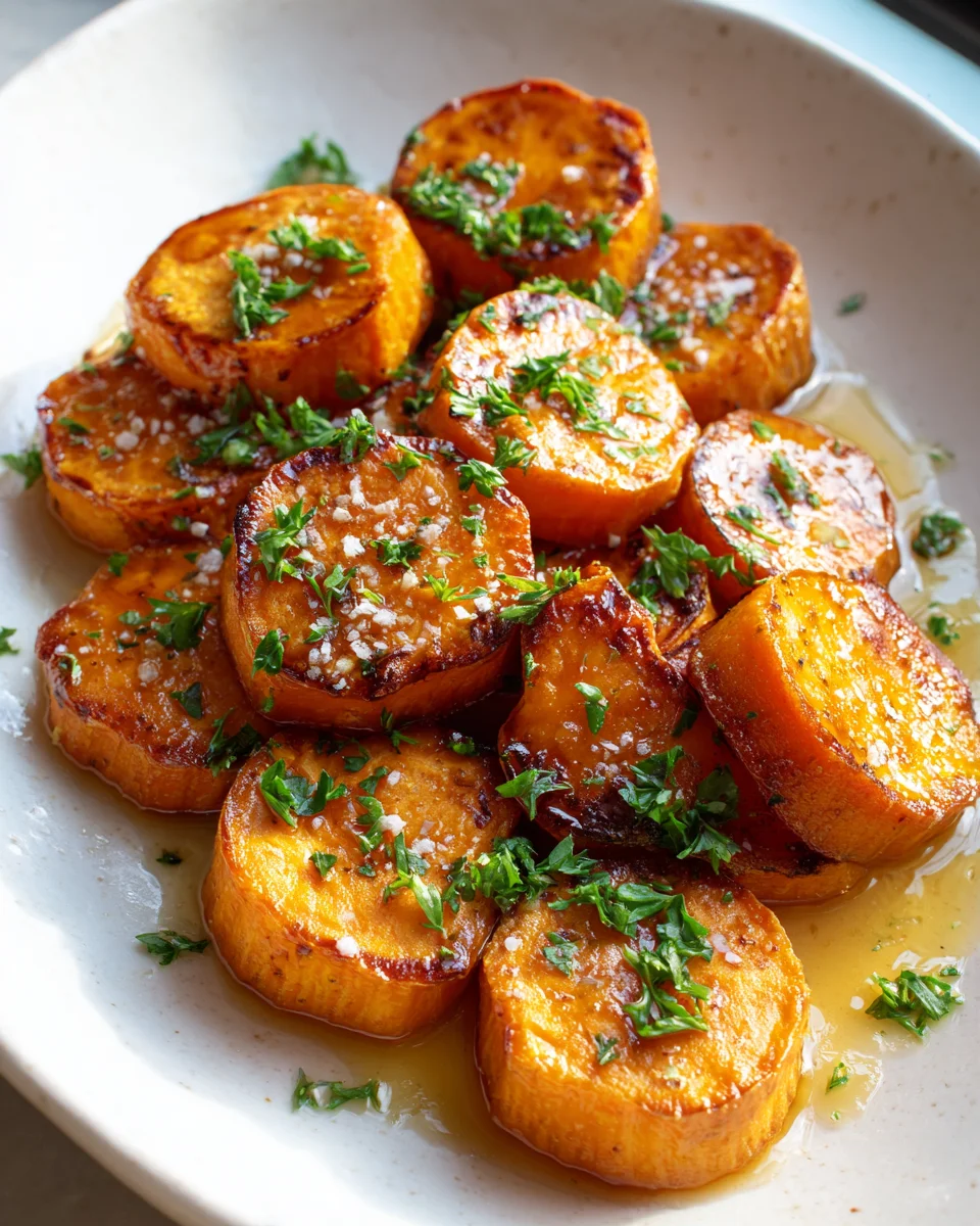 Honey-Drizzled Roasted Sweet Potato Medallions
