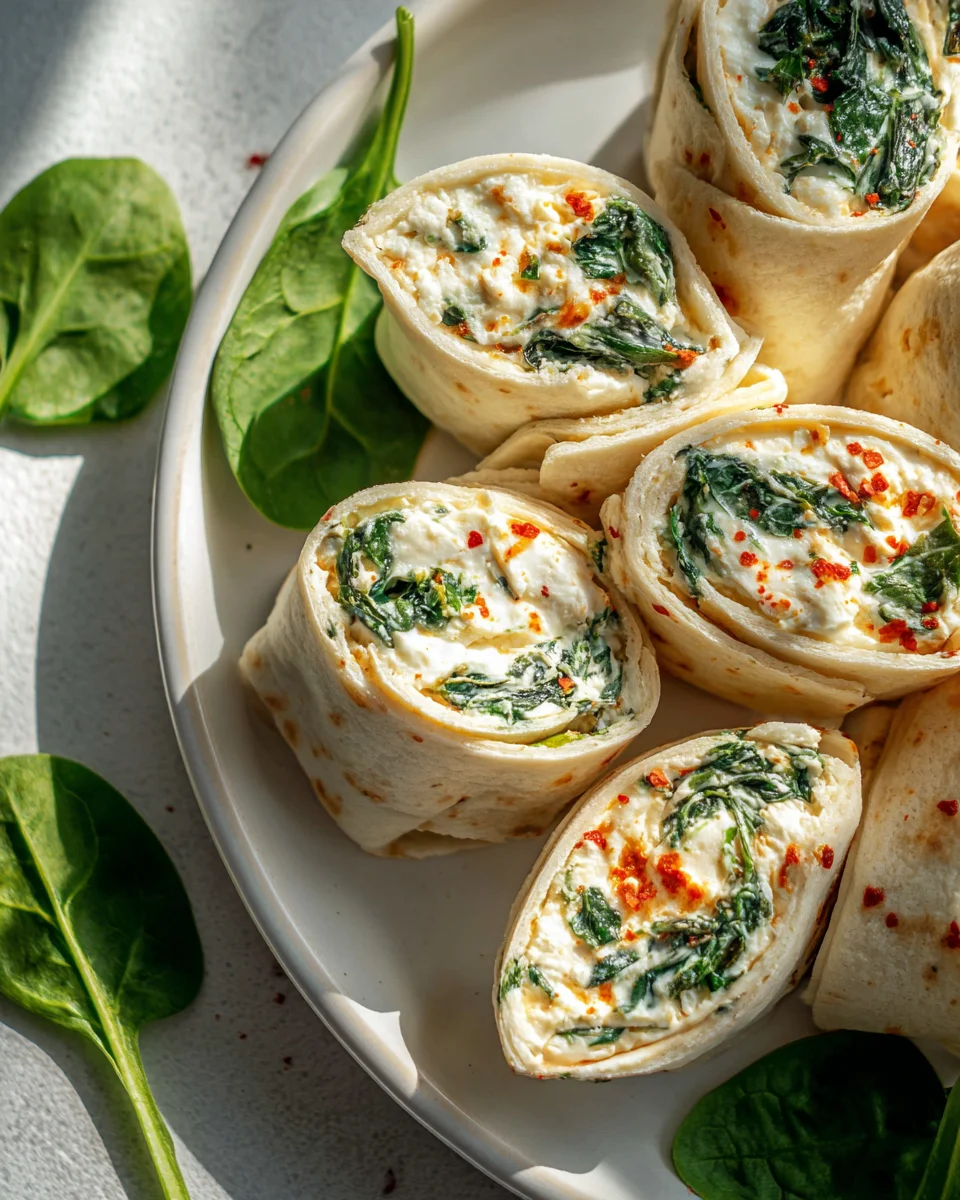 Delicious Spinach and Feta Cream Cheese Roll Ups Recipe