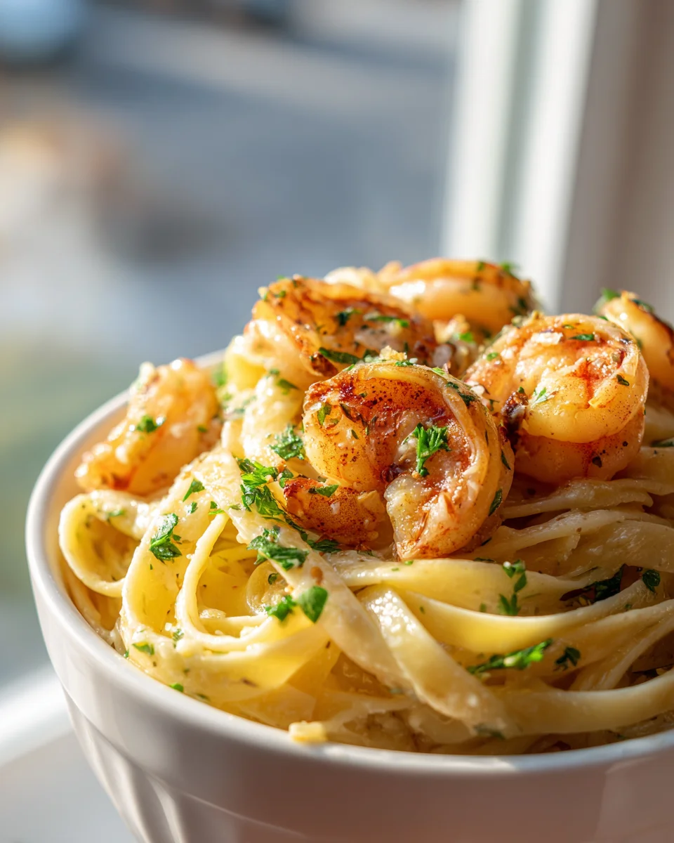 Garlic Butter Shrimp Fettuccine Cups: Easy Gourmet Delight