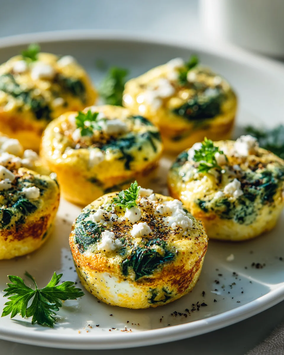 Savory Spinach Feta Egg Bites
