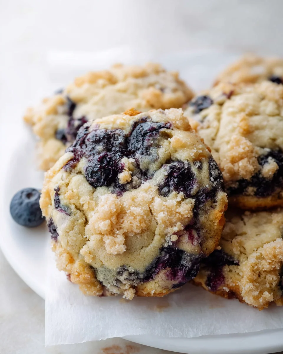 Blueberry Muffin Cookies with Streusel