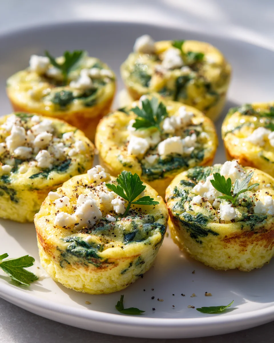 Savory Spinach Feta Egg Bites