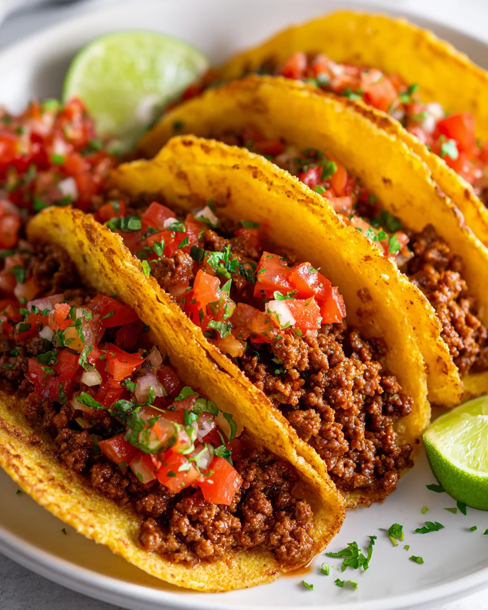 Delicious Ground Beef Tacos with Homemade Seasoning & Pico De Gallo