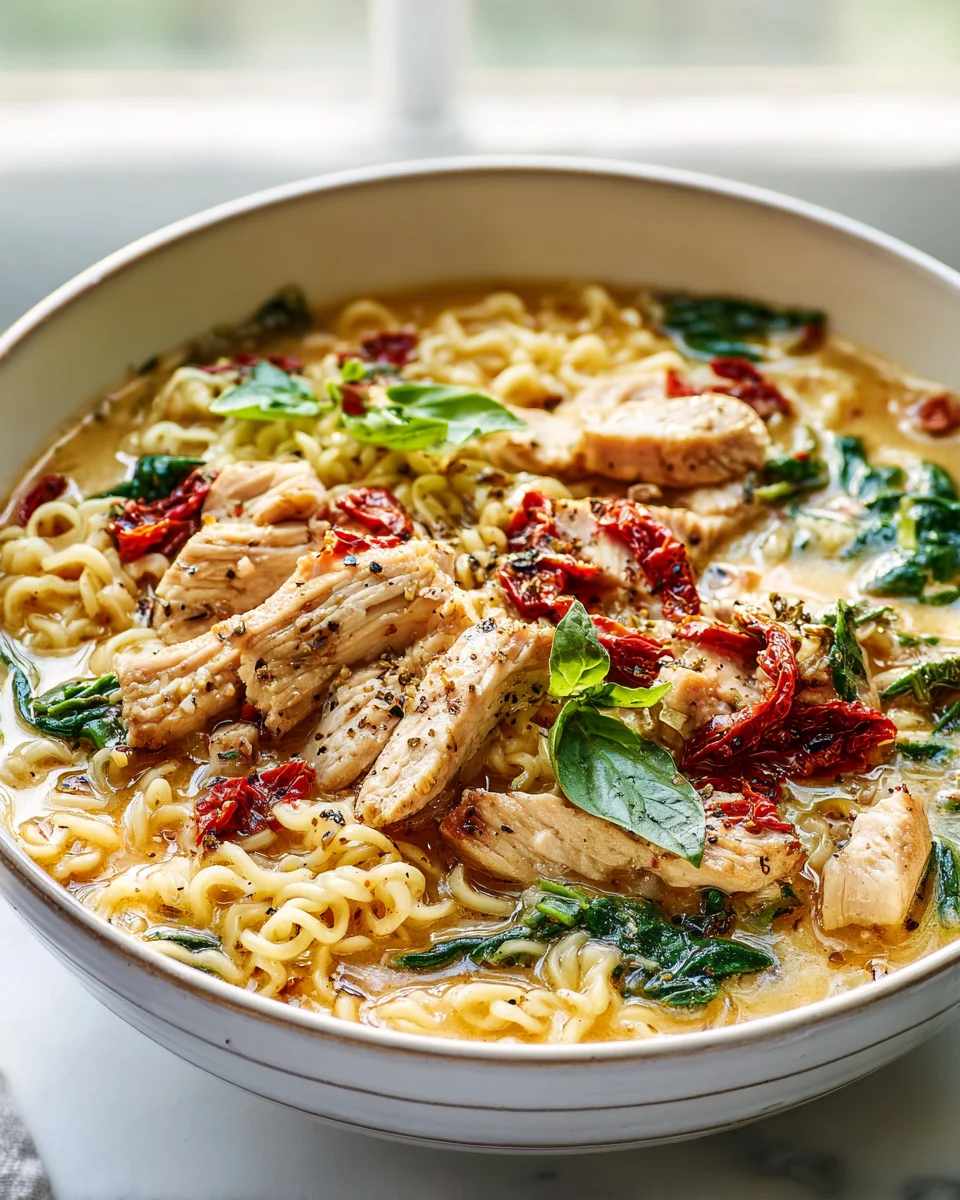 Creamy Tuscan Chicken Ramen: A Deliciously Unique Twist