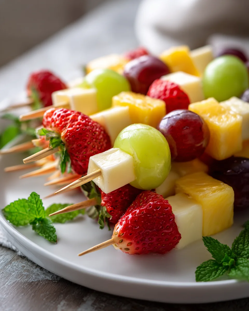 Delicious Fruit and Cheese Kabobs: Easy Party Appetizer Recipe