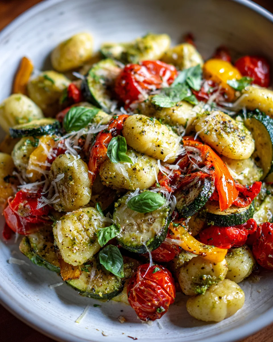 Pesto Veggie Gnocchi Sheet Pan Bake: Easy & Delicious Recipe