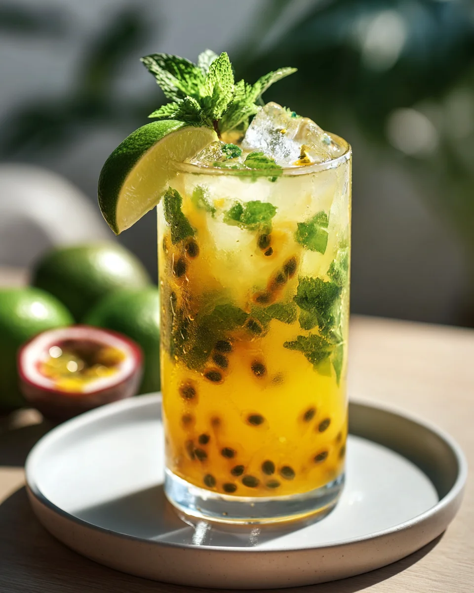 Refreshing Passion Fruit Mojito Recipe - Non-Alcoholic Delight!