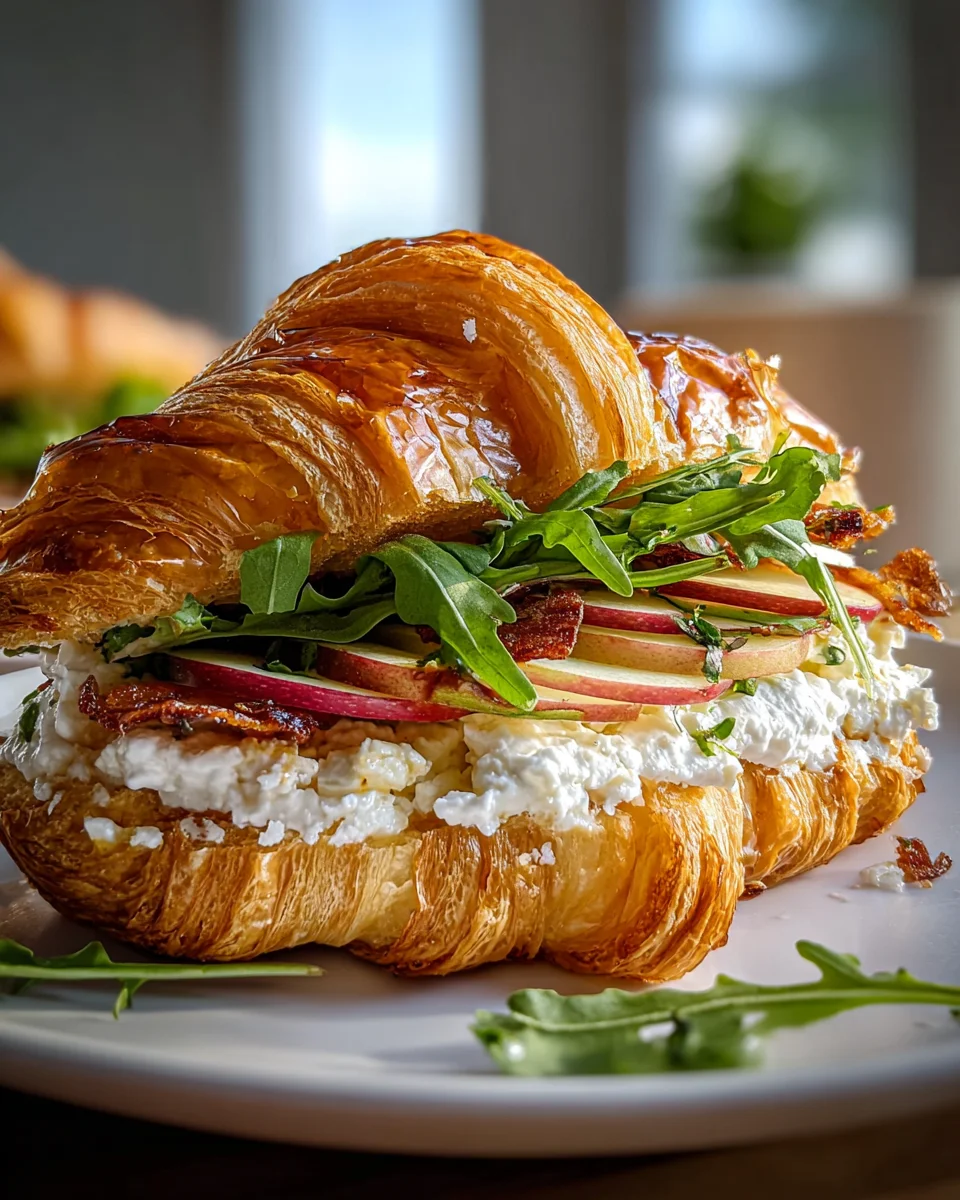 Apple Goat Cheese Croissant Sandwich Recipe: A Savory Delight