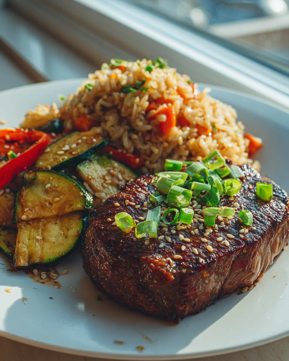 Delicious Blackstone Hibachi Steak & Fried Rice Recipe