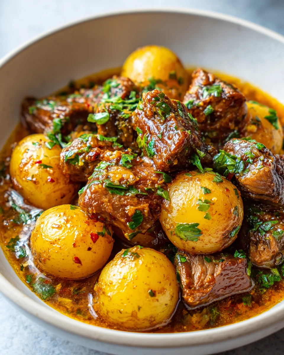 Garlic Butter Beef and Baby Potato Stew Recipe for Comfort Food