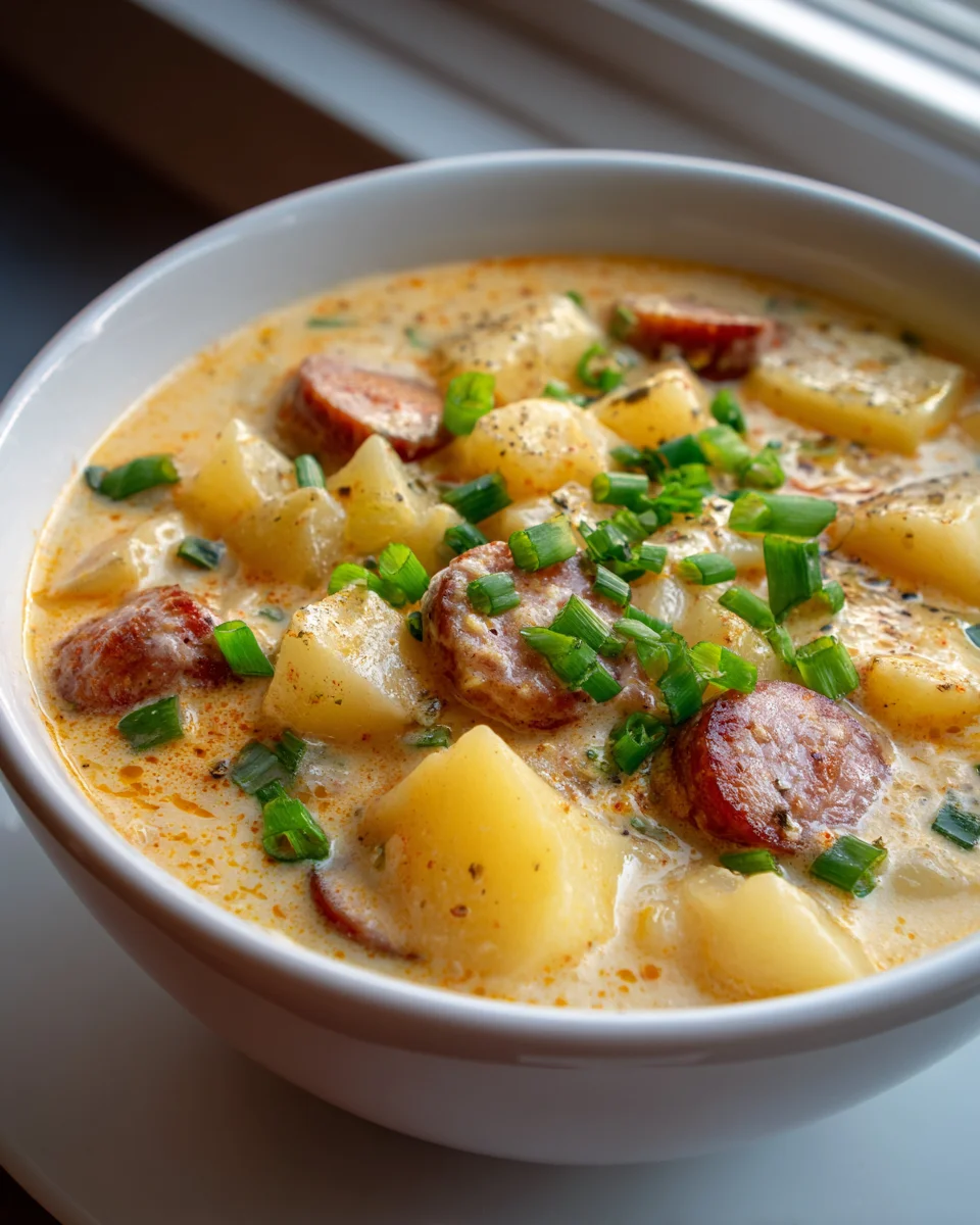 Creamy Smoky Beef and Potato Soup